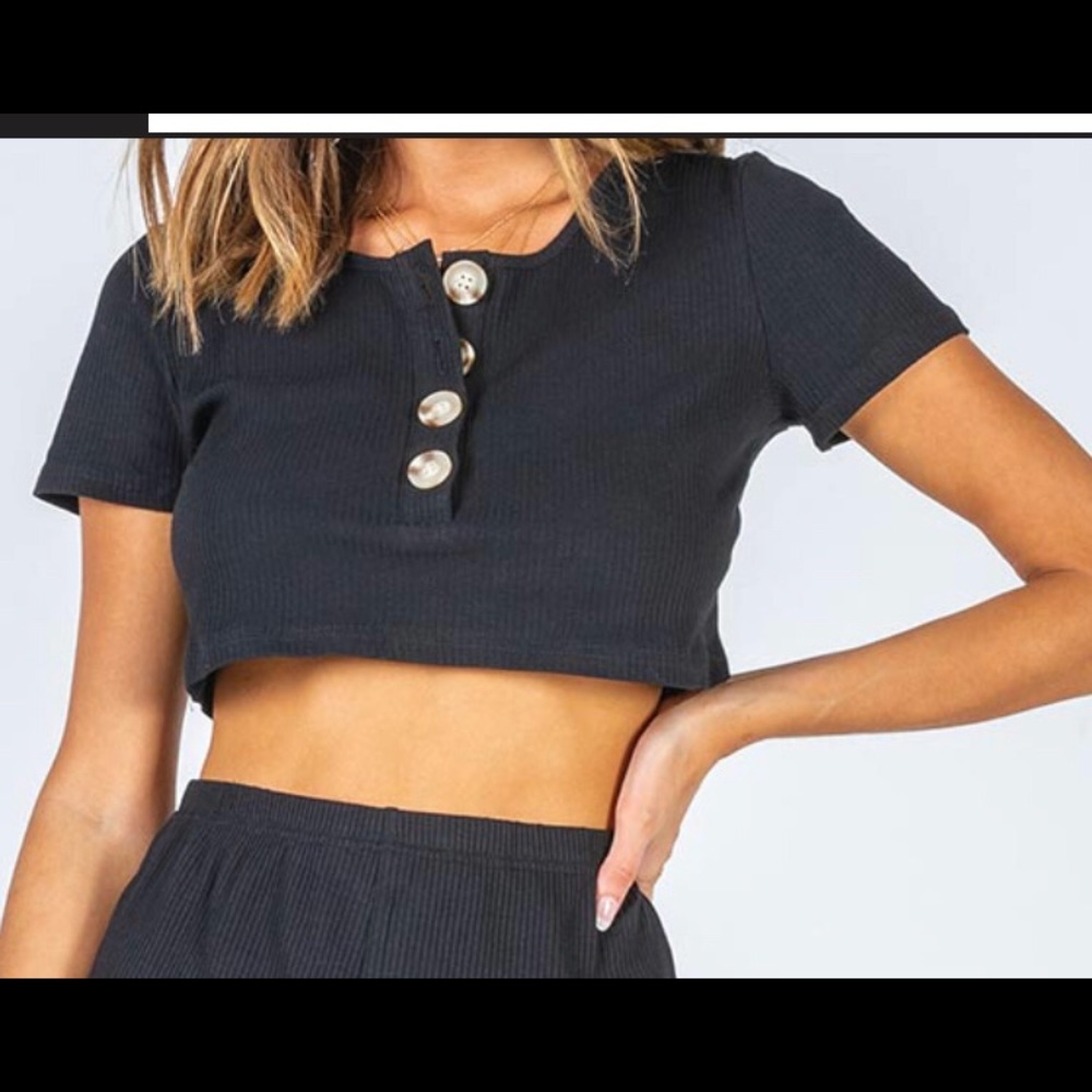 Princess Polly black Crop Top